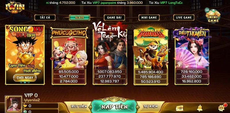 Sảnh game nổ hũ đổi thưởng hấp dẫn chỉ có tại IWIN